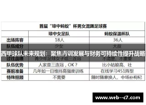 西甲球队未来规划：聚焦青训发展与财务可持续性提升战略