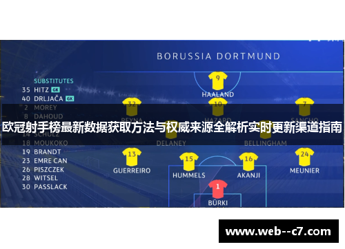 欧冠射手榜最新数据获取方法与权威来源全解析实时更新渠道指南 欧冠射手榜最新数据获取方法与权威来源全解析实时更新渠道指南